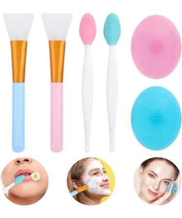 Buy WLLHYF 6-Piece Face Lip Mask Applicator Set | Silicone Brush for Exfoliating Cleansing & Removing Blackheads | Perfect Skin Care Tool for Women & Girls - International Shipping - Buy Online on GoSupps.com