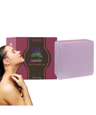 Eastuy Natural Bar Soap Exfoliating Body Wash | Lavender Extract Facial Cleansing Soap Body Wash Exfoliating Soap Bar 100g Eastuy