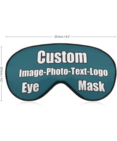 Personalized Funny Sleep Mask - Custom Text Design for Men, Women, and Kids - Blue/Green - 1 Count - Buy Online on GoSupps.com