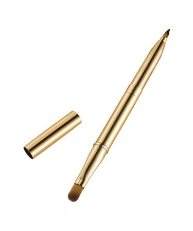Minkissy Retractable Lip Brush Dual Ended Lipstick Brush Travel Lip Gloss Makeup Brush Concealer Brush Eyeshadow Foundation Makeup Brush Applicator Tool for Women