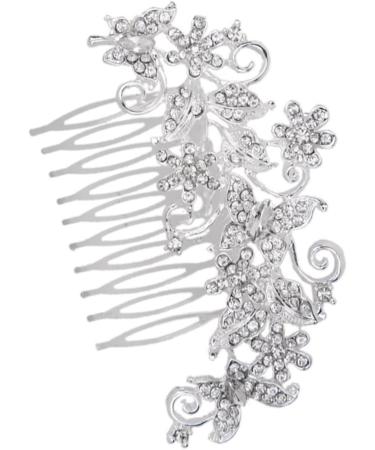 DOITOOL Vintage Alloy Hair Comb Pearl Hair Comb Wedding Rhinestone Pearls Hair Comb Wedding Tiara Hair Comb Clip Silver Headpiece Pearl Tiara Rhinestone Comb Bride Hair Accessories Crystal - Buy Online on GoSupps.com