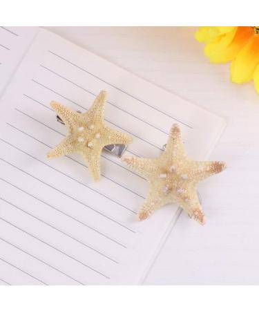 Lurrose Starfish Hair Accessories - Handmade Natural Hair Clips for Women & Girls - 2PCS Beach Hair Clips - Buy Online on GoSupps.com