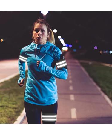 Youyike Double Reflector Set | 4 Reflective Safety Braces for Jogging Cycling & Outdoor Activities | 35x5 cm Black - Buy Online on GoSupps.com