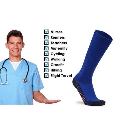 ZLYJ Compression Stockings - 2 Pairs for Men & Women | Ideal Running Socks for Sports & Athletics - S Orange - Buy Online on GoSupps.com