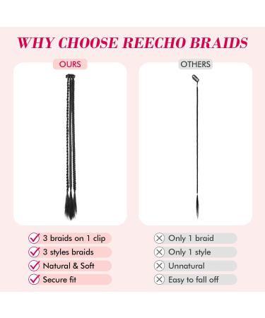 6PCS Baby Braids Clip-In Hair Extensions - 22 Inch Medium Blonde with Pale Highlights - Natural Soft Synthetic Hairpieces for Women - Buy Online on GoSupps.com