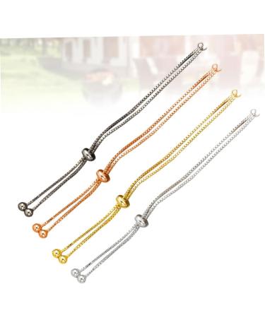 VILLCASE 12 Pcs Slider Chain Bracelet Bead Chain Adjustable Bracelet Craft Pulling Bead Bracelets Silver Bangles Hand Chain Zipper Slider Silver Bangle Bracelets Preserve Color Ball - Buy Online on GoSupps.com