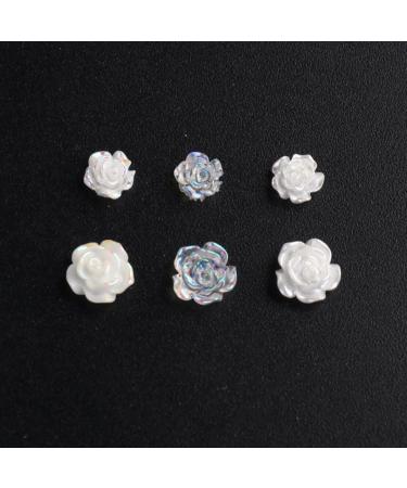 Flower Nail Art Glitters DIY 3D White Floral Nail Stud Sequins for Salon Gift template - Buy Online on GoSupps.com