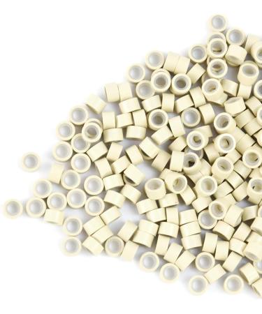200pcs 5.0X3.0X3.0mm Silicone Micro Rings Links Beads for Hair Extensions (Blonde) 200 pieces Blonde - Buy Online on GoSupps.com