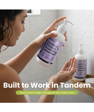 Marie Originals Eczema & Psoriasis Nourishing Shampoo and Conditioner Bundle Itchy Scalp Relief Dry Scalp Shampoo & Hydrating Conditioner with Tea Tree Lavender & Peppermint 8 oz Each - Buy Online on GoSupps.com