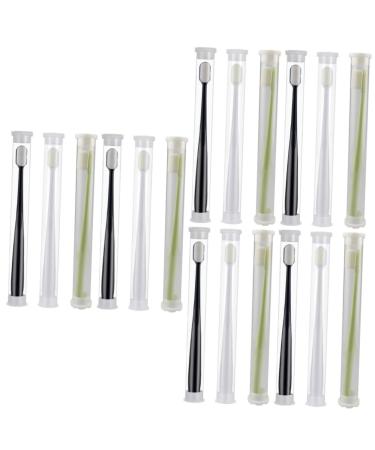 Lurrose 18 pc nano toothbrush for pregnant toothbrushes with soft bristles extra soft toothbrush for sensitive teeth oral care also household ABS-Highlight handle Blind intestine 1 piece (1 Pack) as shown x 3 pieces