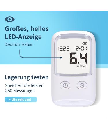 METIC Glucose Measurement Device - Accurate Blood Sugar Monitoring for Diabetes Management | International Shipping Available - Buy Online on GoSupps.com