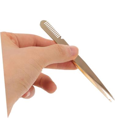 Mikinona Eyelash Tweezers Eyebrow Pick Tweezers Metal Lash Clamp Tweezers Eyebrow Tweezers Lash Applicator Tool Eye Lash Tweezers for Women Tweezers for Men Lash Tweezers with Comb - Buy Online on GoSupps.com