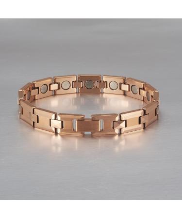 YINOX Tungsten Steel Magnetic Bracelet - 13 Magnets | Ideal Holiday Gifts for Men & Women | Rose Gold - Buy Online on GoSupps.com