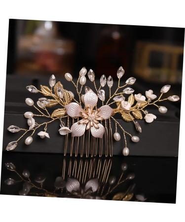 MAGICLULU Pearl Hair Comb Bridal Headpieces for Wedding Decorative Hair Combs Wedding Party Hair Pins Wedding Headpiece White Hairdressing Gown Metal European and American Hair up Bride - Buy Online on GoSupps.com