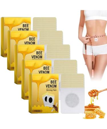 Bee Venom slimming paving bee venom lymphatic drainage slimming plaster body curves body shaping stickers highlighting of body curves body shaping for women and men 5 pieces 5 boxes