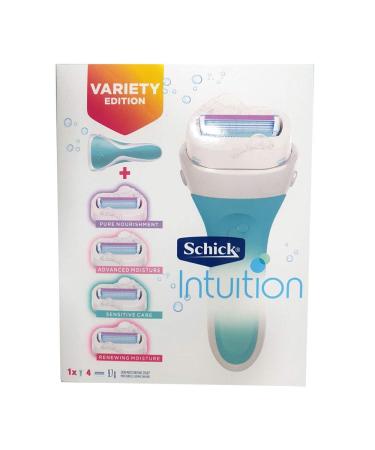 Schick Intuition Variety Edition 1 Razor Handle + 4 Cartridges (Sensitive Care) - Buy Online on GoSupps.com