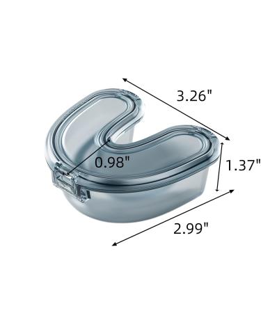 Portable Invisible Braces Storage Box | Transparent Orthodontic & Denture Case - Blue - Buy Online on GoSupps.com