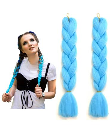 Traziewell Hair Extension Fashion Braiding Hair Extensions for Women Pre Stretched High Temperature Fiber Synthetic Hair Pieces for DIY Cosplay 1907
