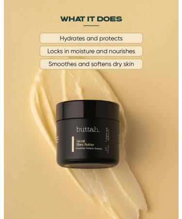 Buttah Skin Facial Shea Butter 2oz - Organic Whipped Virgin Raw Moisturizer for All Skin Tones - Hydrating & Natural - Buy Online on GoSupps.com