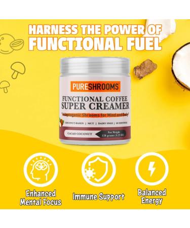PureShrooms Cacao Plantbased Coffee Creamer 125g - Buy Online on GoSupps.com