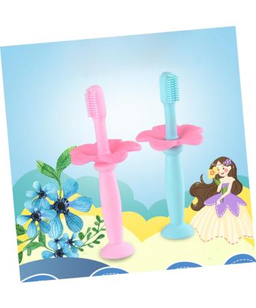 Minkissy 2-Pack Silicone Baby Toothbrush | Manual Oral Care Training Brush in Pink | Safe & Gentle for Infants - Buy Online on GoSupps.com