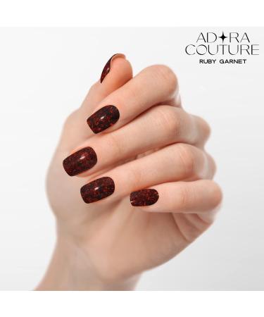 Buy Semi Cured Gel Nail Strips - 20pcs Red Ruby Nail Art Stickers | Full Decal Nail Wraps for Women | UV Light Required Gel Nail Stickers | M Ruby Red Garnet - Buy Online on GoSupps.com