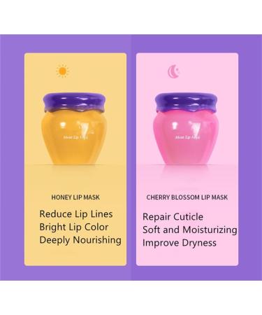 Mini Honey Pot Lip Balm Bee Balm Honey Strawberry Moisturizing Sleeping Mask Reduces Lip Wrinkles - Buy Online on GoSupps.com