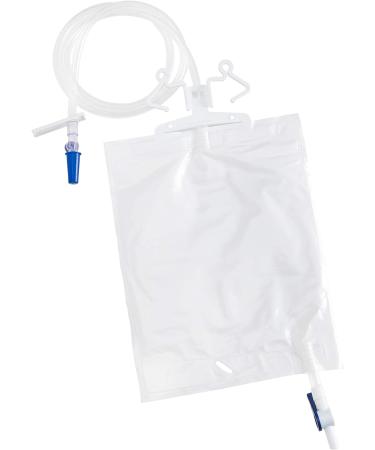 10pcs Pack of 2000ml Urine Drainage Bag with Integrated Bag Hanger and Lever Tap - Sterile Catheter Night Bags - Overnight Bedside Urine Bag - Buy Online on GoSupps.com
