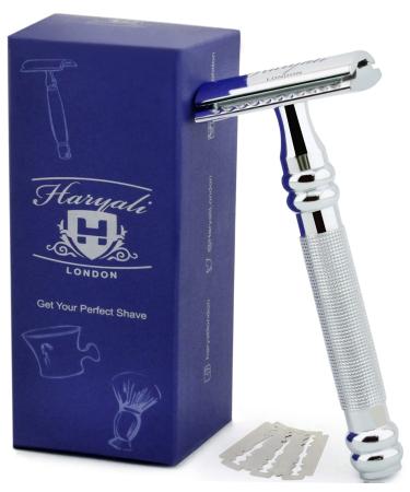 Haryali London razor plane women men - stainless steel razor plane men's razor zero waste eco razor women Double edge Safety Razor silver 1 piece (1 Pack)