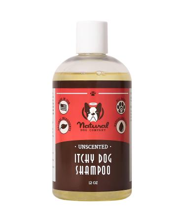 Natural Dog Company Itchy Dog Shampoo (12oz) | Natural and Hypoallergenic | Non-Toxic and Paraben-Free | Dog Shampoo for Itchy Skin Relief and Coat Health | Hydrates, Soothes and Heals Irritations