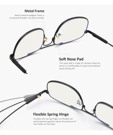 BFOCO Multifocus Reading Glasses for Men & Women | Blue Light Blocking Spring Hinge | Gunmetal (1.50x - Buy Online on GoSupps.com