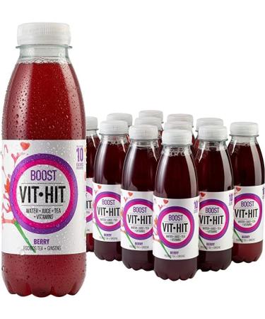 Vit Hit Energy Drink 12x500ml (Boost - Berry) - Buy Online on GoSupps.com