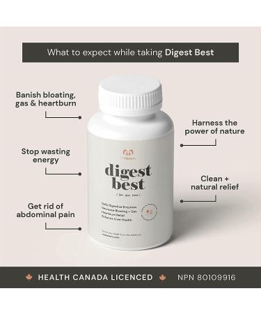 NuSisters Digestive Enzymes Digestive Aid Natural and Quick Relief of Indigestion Pain Eliminate Bloating Gas and Heartburn Improve Digestion of Carbs and Fat Helps Support Liver Function - Health Canada Licensed NPN #80109916 (120 Capsules) - Buy Online on GoSupps.com