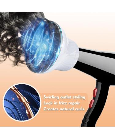 Universal Hair Diffuser Attachment for Curly Hair - Adjustable 1.38in to 3in Nozzle for Professional Hair Drying and Styling - Buy Online on GoSupps.com