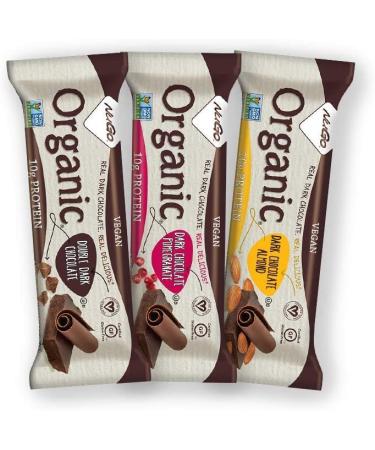 NuGo Nutrition Organic Protein Bars - Double Dark Chocolate (12 Bars, 1.76 oz Each) - Healthy Snack - Buy Online on GoSupps.com