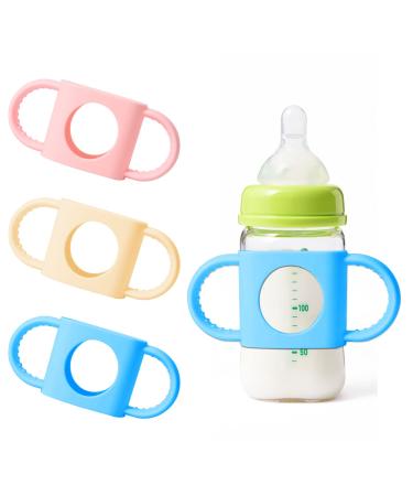Baby Bottle Handles - 3Pack Bottle Handles for Dr Brown Narrow Baby Bottles with Easy Grip Handles 100% Silicone Baby Bottle Handles for Baby