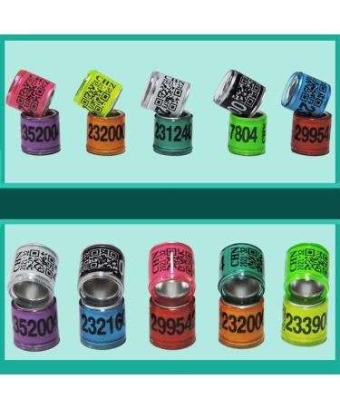 Christol Pigeon Feet 50 Pieces | Colorful T rkiye Leg Tapes for Birds | 8mm Poultry Plastic Clips - Buy Online on GoSupps.com