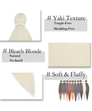 Buy 26 Braids Extensions - Synthetic Crochet Braids Afro Braids Anti-Stretched Hair 90g Bleaching Blonde 65cm | International Shipping Available - Buy Online on GoSupps.com