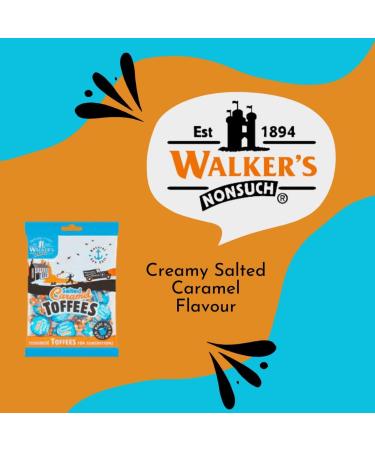 Toffee Sweets Walkers Nonsuch Salted Caramel Flavour x 2 Bags 150g each Bundle with TinTastic Silver Window Lid Refillable On-the-Go Travel Tin - Buy Online on GoSupps.com