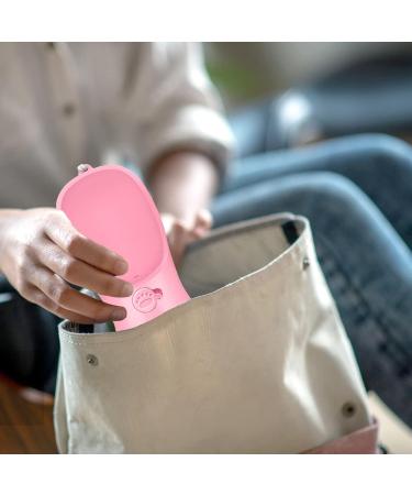 Nepfaivy 350ml Portable Dog Water Bottle & Feeder - Pink | Perfect for Hiking & Travel with Small Dogs - Buy Online on GoSupps.com