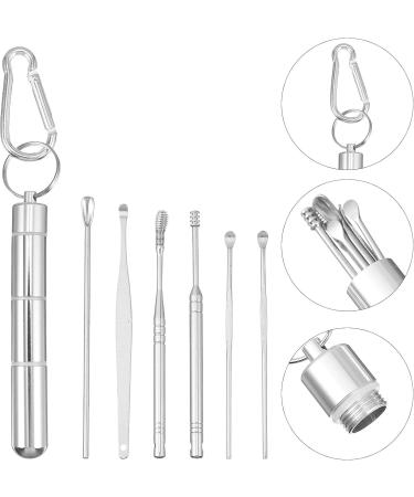 7pcs Ear Wax Removal Tool Set - Stainless Steel Ear Pick Suit for Effective Ear Cleaning - Earwax Picker & Spoon for Household Use - Buy Online on GoSupps.com