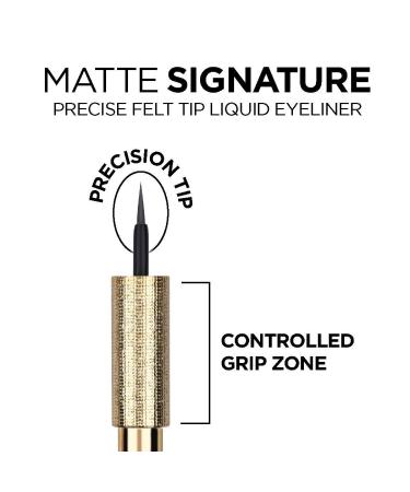 L'Oreal Paris Matte Signature Liquid Dip Eyeliner in Greige - Waterproof, Vivid Matte Finish, 0.07 fl Oz (Pack of 1) - Buy Online on GoSupps.com