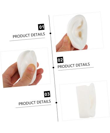 LIFKOME 1pair Silicone Ear Model Realistic Artificial Ear for Jewelry Display and Piercing Practice and Lifelike Design for Beauty Shops and Centers - Buy Online on GoSupps.com