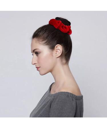 Ondder Velvet Scrunchies 3 Pack Red - Hair Bobble Elastics & Headbands - Buy Online on GoSupps.com