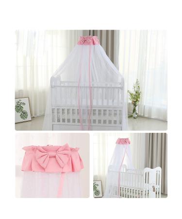 CdyBox Pink Mosquito Net Canopy for Kids - Breathable Crib Bed Curtains for Bedroom Decor - Buy Online on GoSupps.com