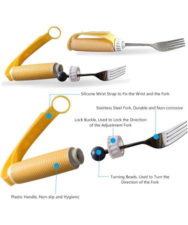 Zdcdy Auxiliary Tableware for The Elderly Adaptive Utensil Eating Meal Spoon/Fork Easy to Use Stainless Steel Auxiliary Cutlery Bends to Any Angle for The Disabled Hemiplegia Rehabilitatio Forks - Buy Online on GoSupps.com
