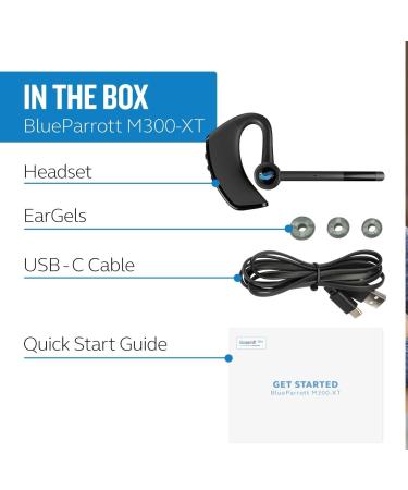 BlueParrott M300-XT Noise Cancelling Bluetooth Headset | Up to 14 Hours Talk Time - Buy Online on GoSupps.com