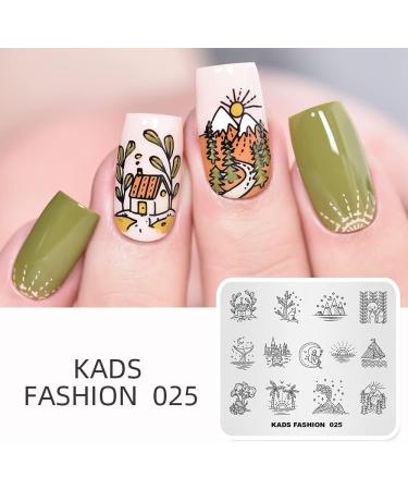Alexnailart Nail Stamping Printing Plate Template Image Plate Stamper Scraper Starry sky Moon Tree Pattern Nail Art Decoration DIY Print Manicure Design FA025 - Buy Online on GoSupps.com