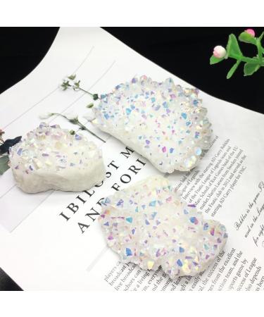 Natural White Crystal Cluster Electroplated Angel Quartz Crystal Cluster Colorful Point Enegry Stone JIZTGEDM (Size : 100-150g) - Buy Online on GoSupps.com