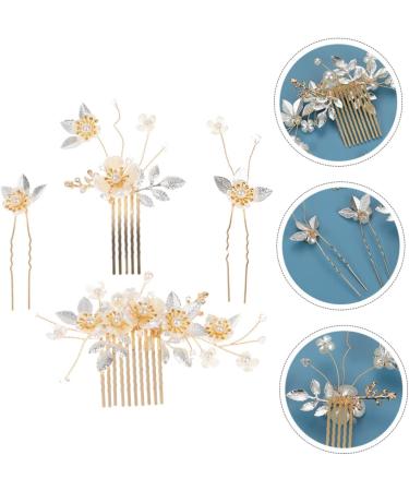 Angoily 2 Sets Hair Accessories Flower Decor Bridal Hair Pin Hair Decor Wedding Decor Bride Headpieces for Wedding Bridal Headpiece Flower Headpiece Zinc Alloy Pearl Women's Comb - Buy Online on GoSupps.com